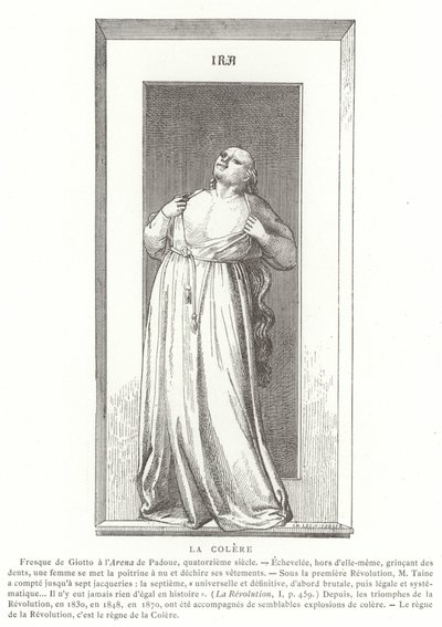 Woede door Giotto di Bondone